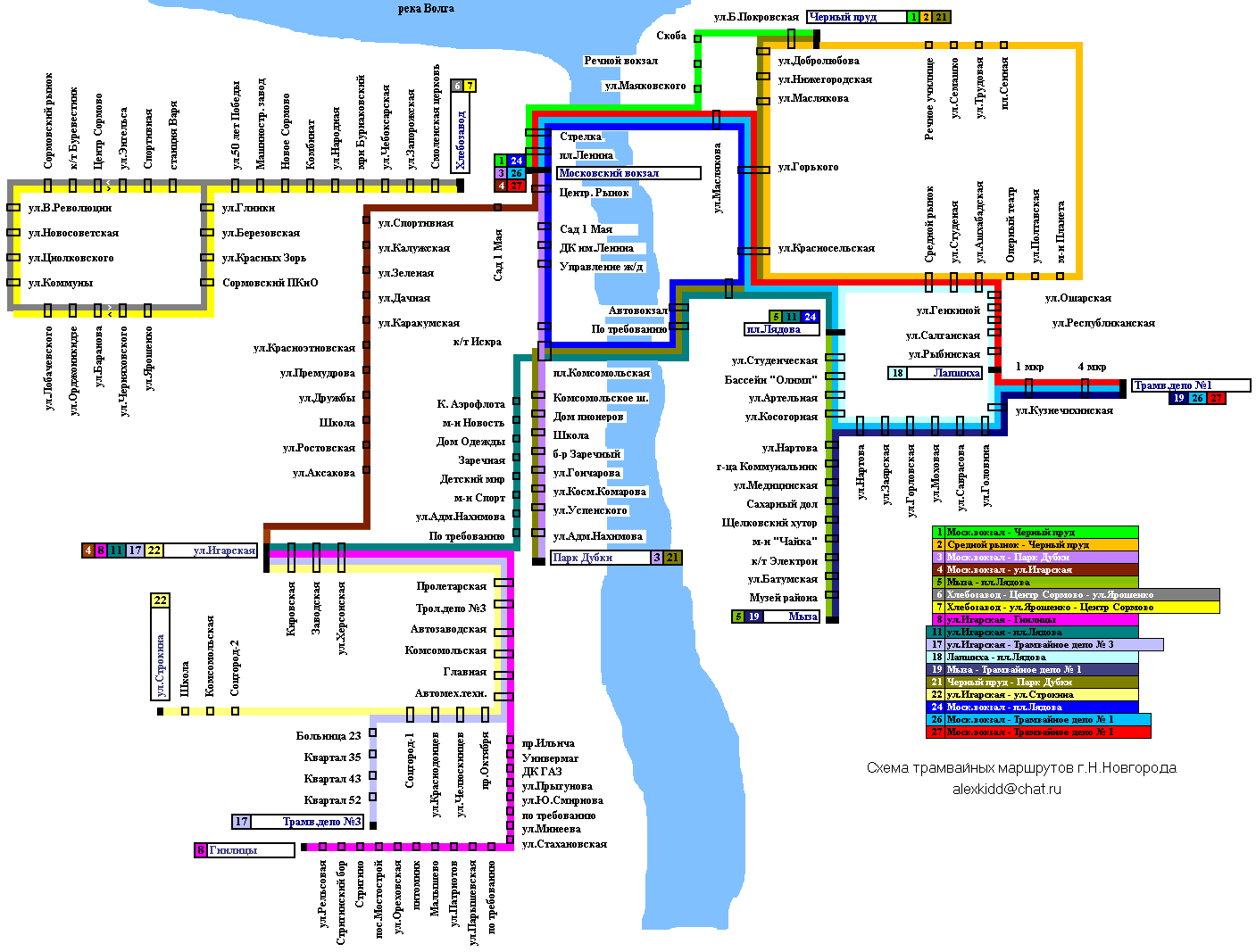 Карта автобусов нижний