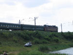 Пассажирский поезд Пермь - Симферополь на подъезде к Н. Новгороду